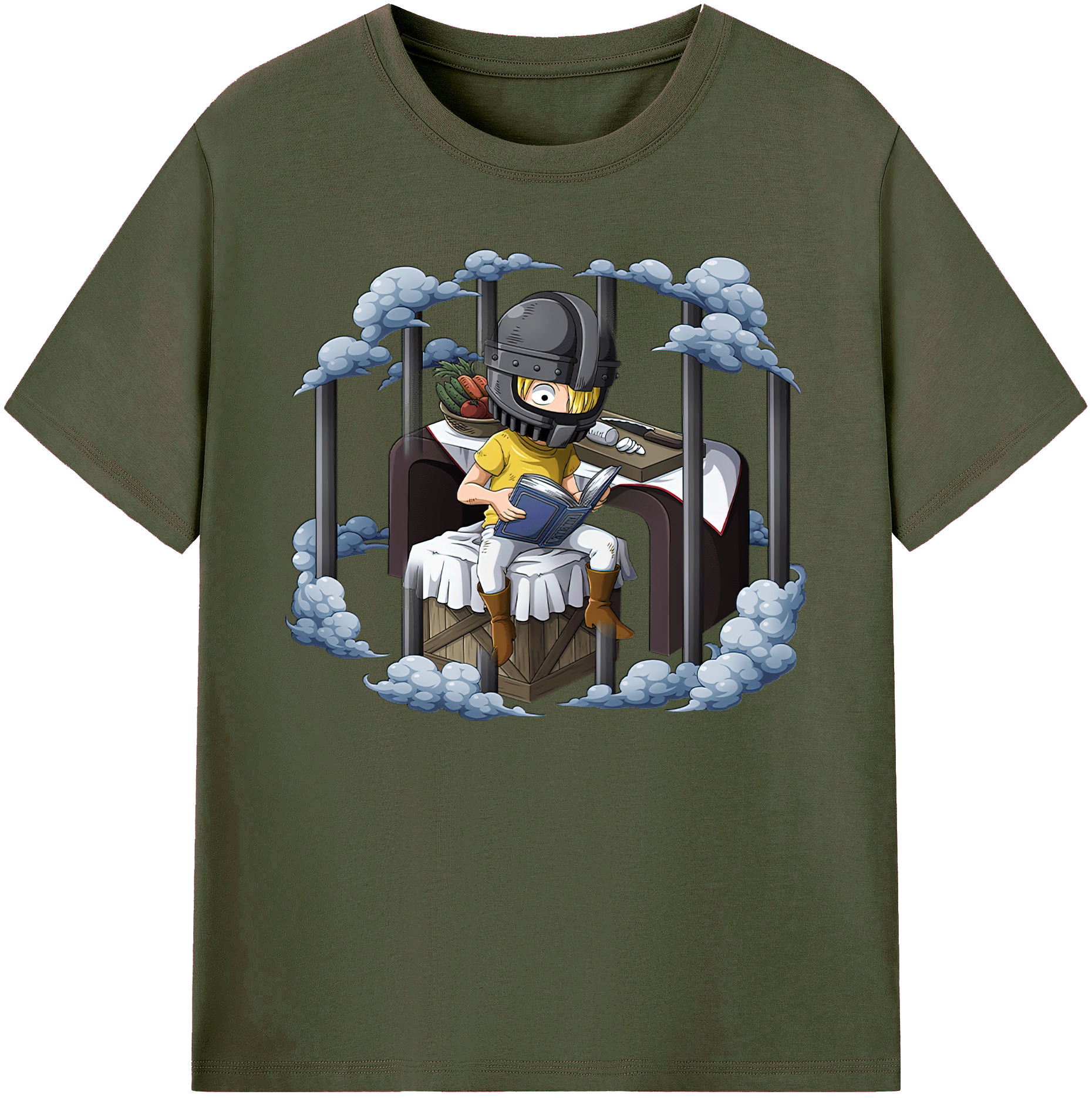 （画像用） ワンピース サンジ ONE PIECE Sanji 綿100％ メンズ半袖Tシャツ｜肌触りやわらか＆通気性